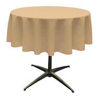 Seamless Round Tablecloth in Polyester Poplin for Home Dining Gatherings and Celebrations