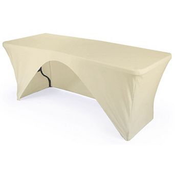 Rectangular Open Back Spandex Tablecloth, 72 By 30 By 30-inch