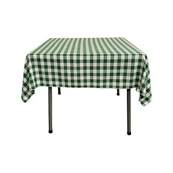 Polyester Gingham Checkered 58 By 58-inch Square Tablecloth