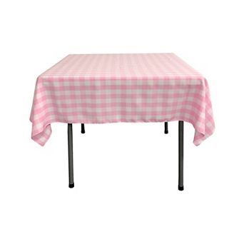 Polyester Gingham Checkered 58 By 58-inch Square Tablecloth