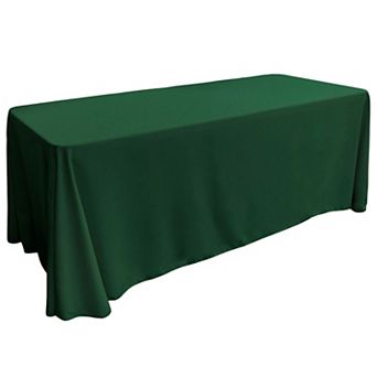 Polyester Poplin Rectangular Tablecloth for Buffet and Event Tables with Rounded Corners