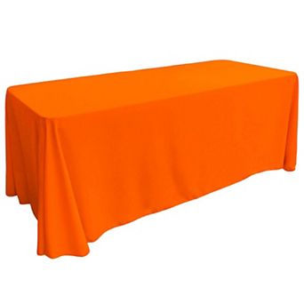 Polyester Poplin Rectangular Tablecloth for Buffet and Event Tables with Rounded Corners