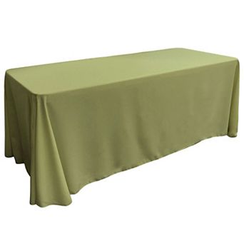 Polyester Poplin Rectangular Tablecloth for Buffet and Event Tables with Rounded Corners