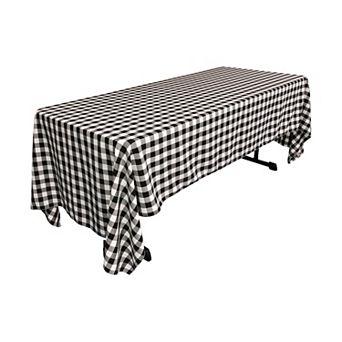 Polyester Gingham Checkered 60 By 120-inch Rectangular Tablecloth