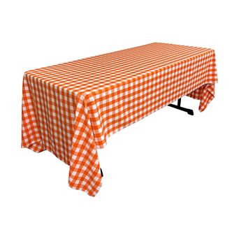 Polyester Gingham Checkered 60 By 120-inch Rectangular Tablecloth