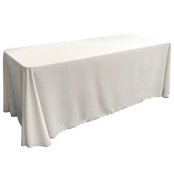 Rectangular Event Tablecloth with Panel Construction for Full Table Coverage