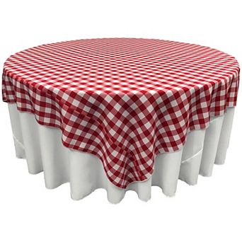 Polyester Gingham Checkered 90 By 90-inch Square Tablecloth