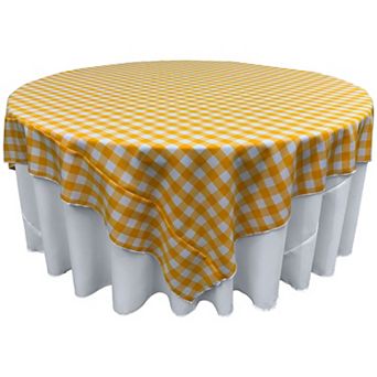 Large Square Checkered Tablecloth Gingham Polyester Table Cover for Dining Room or Patio