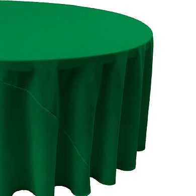Polyester Poplin 132-Inch Round Table Cover, Floor-Length for Banquets, Dining, or Special Occasions