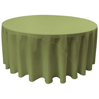 Polyester Poplin 132-Inch Round Table Cover, Floor-Length for Banquets, Dining, or Special Occasions