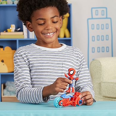 Marvel Spidey and His Amazing Friends Spidey with Motorcycle by Hasbro