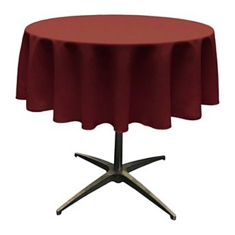 Polyester Poplin Round Tablecloth with Serged Edge for Dining Parties and Events
