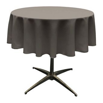 Polyester Poplin Round Tablecloth with Serged Edge for Dining Parties and Events