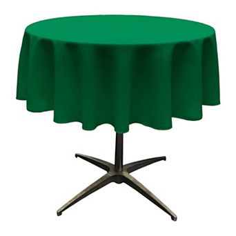 Polyester Poplin Round Tablecloth with Serged Edge for Dining Parties and Events