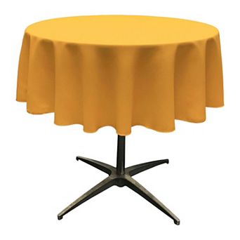 Polyester Poplin Round Tablecloth with Serged Edge for Dining Parties and Events
