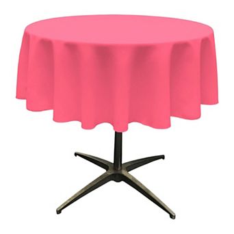 Polyester Poplin Round Tablecloth with Serged Edge for Dining Parties and Events