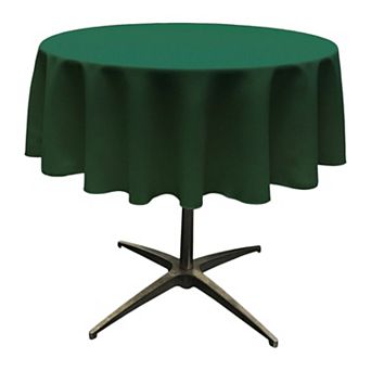Polyester Poplin Round Tablecloth with Serged Edge for Dining Parties and Events