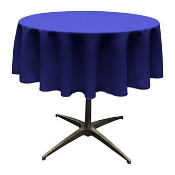 Polyester Poplin Round Tablecloth with Serged Edge for Dining Parties and Events