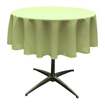 Polyester Poplin Round Tablecloth with Serged Edge for Dining Parties and Events