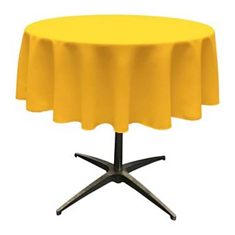 Polyester Poplin Round Tablecloth with Serged Edge for Dining Parties and Events
