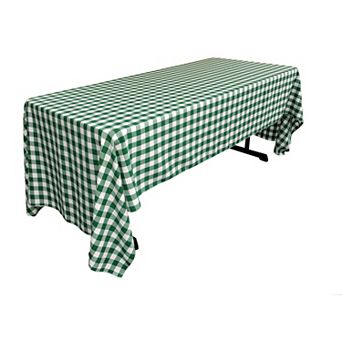 Polyester Gingham Checkered 60 By 126-inch Rectangular Tablecloth