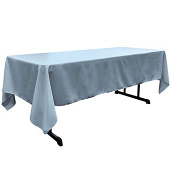Rectangular Dining Tablecloth with Serged Edges Polyester Poplin Fabric for Banquet Tables