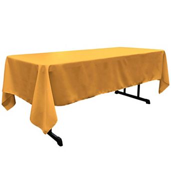 Rectangular Dining Tablecloth with Serged Edges Polyester Poplin Fabric for Banquet Tables