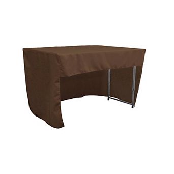 Open Back Polyester Poplin Fitted Tablecloth 48"l X 30"w X 30"h