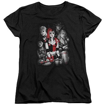 Batman Bad Gals Bw Short Sleeve Womens T-shirt