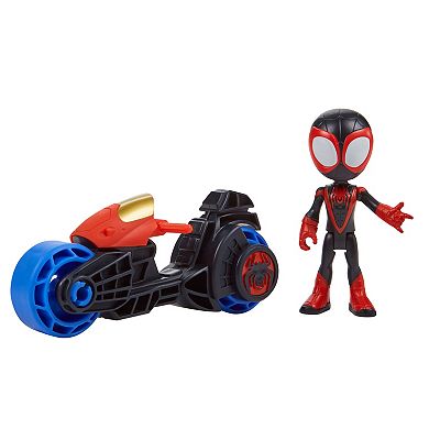 Marvel Spidey and His Amazing Friends Miles Morales with Motorcycle by Hasbro