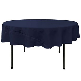 Round Polyester Poplin Tablecloth for Dining Table, Washable Round Table Cover for Parties & Events
