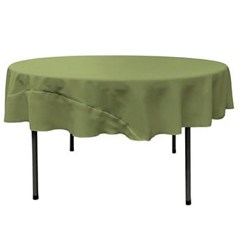 Round Polyester Poplin Tablecloth for Dining Table, Washable Round Table Cover for Parties & Events
