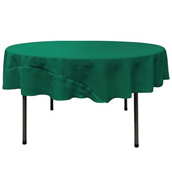 Round Polyester Poplin Tablecloth for Dining Table, Washable Round Table Cover for Parties & Events