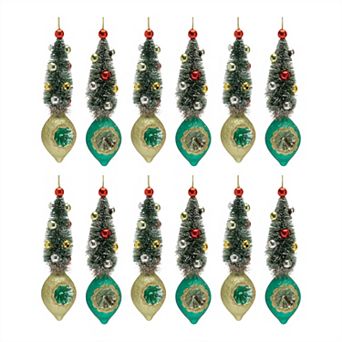 Pine Tree Reflector Drop Ornament (set Of 12)