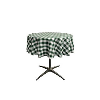 Polyester Gingham Checkered 51-inch Round Tablecloth