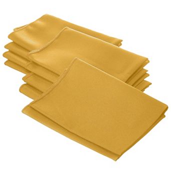 Polyester Poplin Napkin Set of 10 for Dining Table, Washable Napkins for Parties and Events