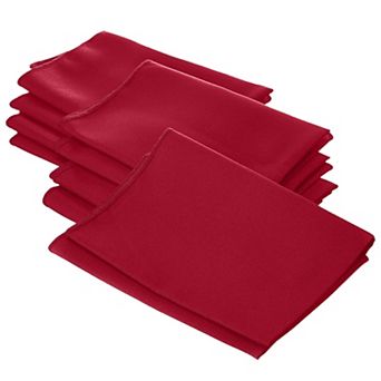 Polyester Poplin Napkin Set of 10 for Dining Table, Washable Napkins for Parties and Events