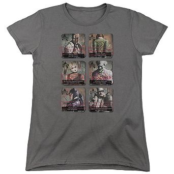 Batman Arkham City Arkham Lineup Short Sleeve Womens T-shirt
