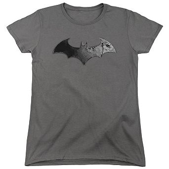 Batman Arkham City Bat Logo Short Sleeve Womens T-shirt