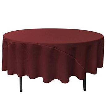 Polyester Poplin 90-Inch Round Table Cover, Wrinkle-Resistant for Home, Parties, or Weddings