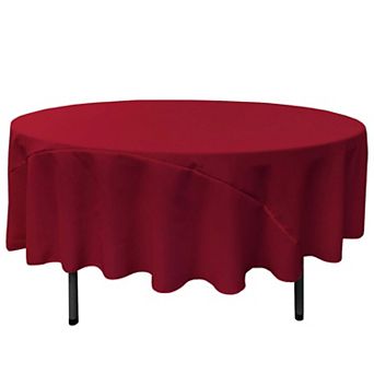 Polyester Poplin 90-Inch Round Table Cover, Wrinkle-Resistant for Home, Parties, or Weddings
