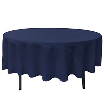 Polyester Poplin 90-Inch Round Table Cover, Wrinkle-Resistant for Home, Parties, or Weddings