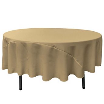 Polyester Poplin 90-Inch Round Table Cover, Wrinkle-Resistant for Home, Parties, or Weddings