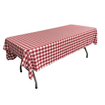 Polyester Gingham Checkered 60 By 84-inch Rectangular Tablecloth