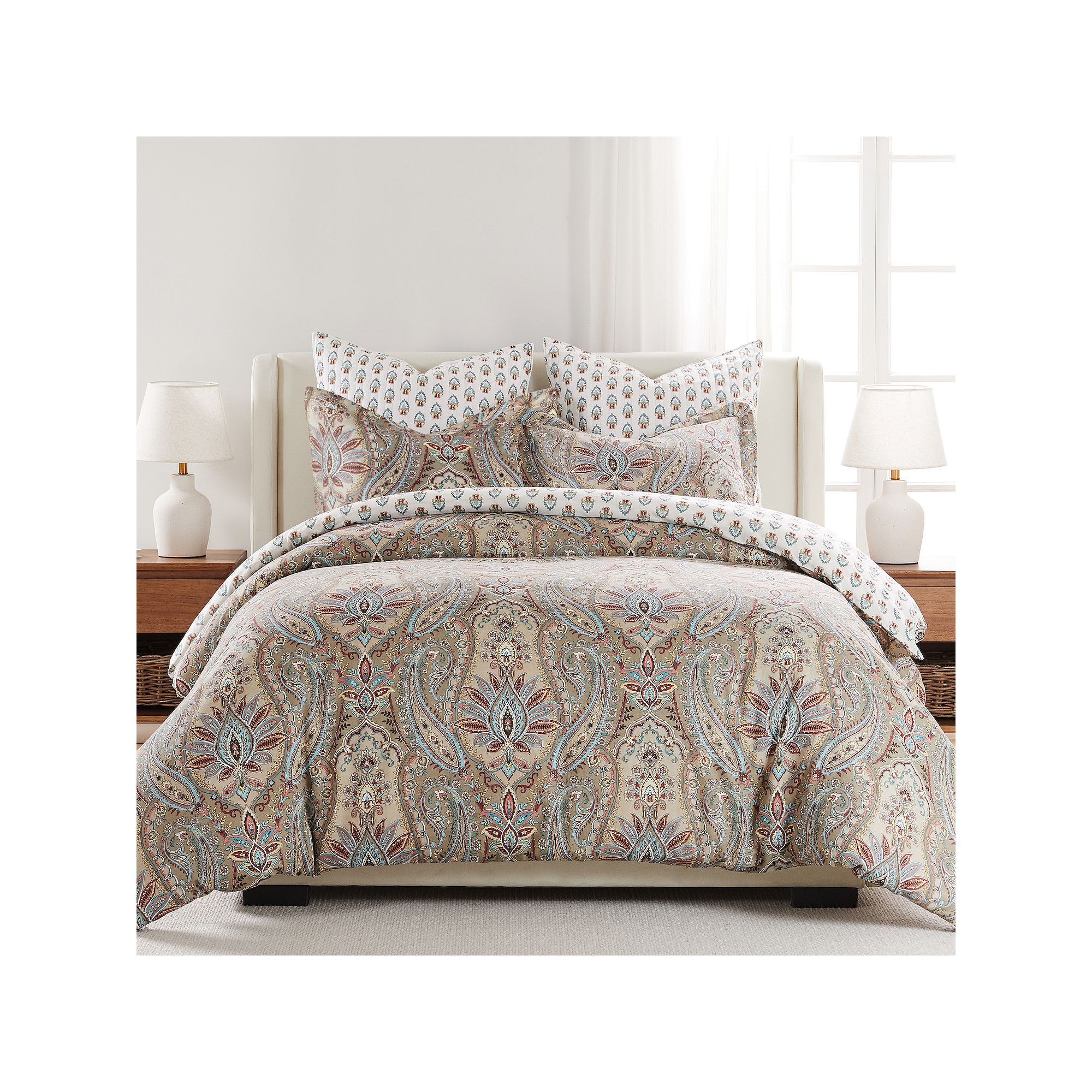 Levtex Home Kasey Duvet Cover Set, Brown