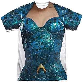 Aquaman Movie Mera Uniform Short Sleeve Adult Poly Crew T-shirt