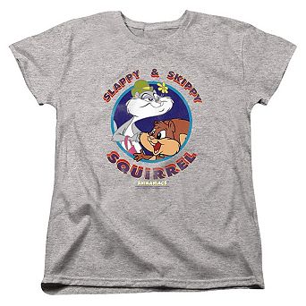 Animaniacs Slappy And Skippy Squirrel Short Sleeve Women´s T-Shirt