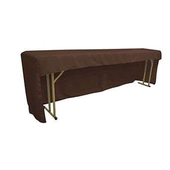 Open Back Polyester Poplin Fitted Tablecloth For Classroom Tables 96"l X 18"w X 30"h