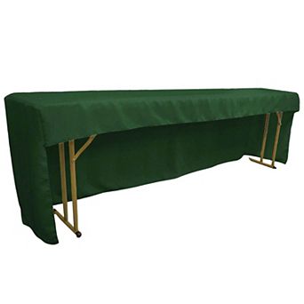 Open Back Polyester Poplin Fitted Tablecloth For Classroom Tables 96"l X 18"w X 30"h