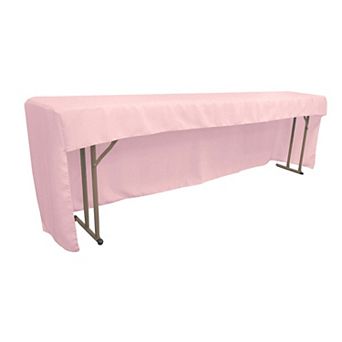 Open Back Polyester Poplin Fitted Tablecloth For Classroom Tables 96"l X 18"w X 30"h